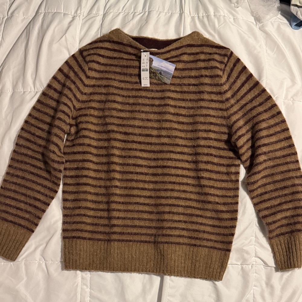 J. Crew Men’s Wool Striped Sweater (Brand New, Never Worn)